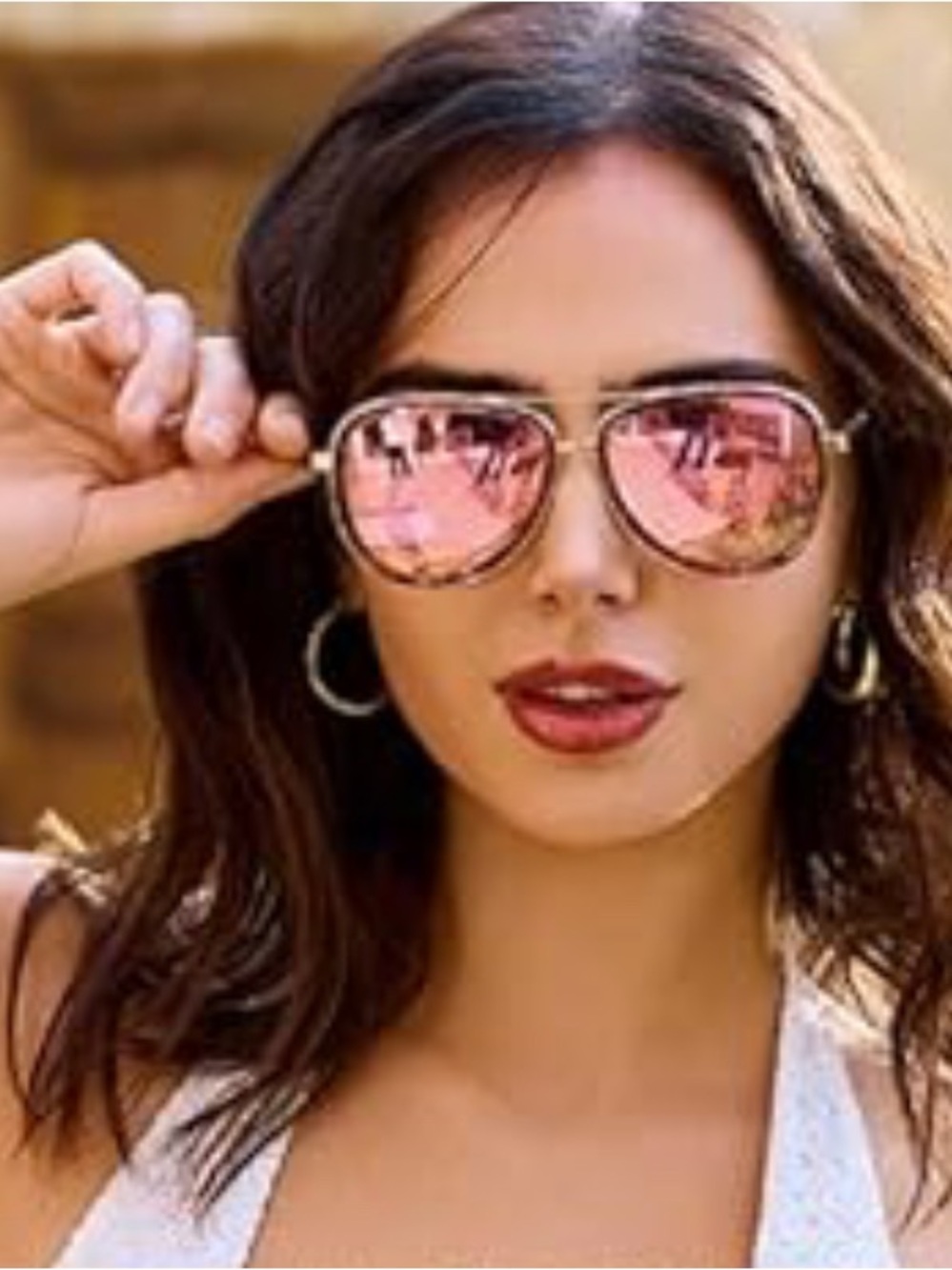 Pink Tortoise Polarized Sunglasses UV Protectant